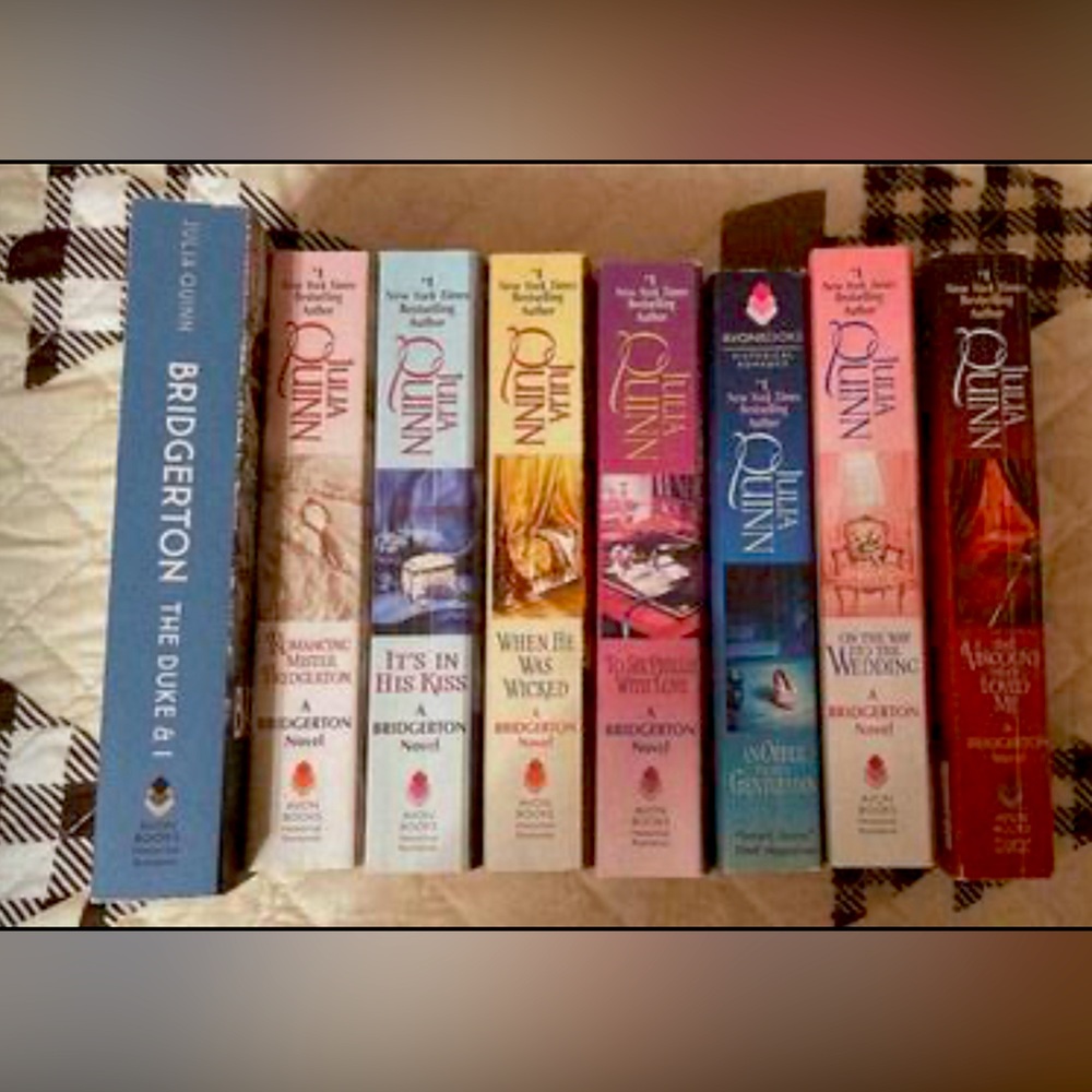 Complete Bridgerton series in paperback! In great condition!